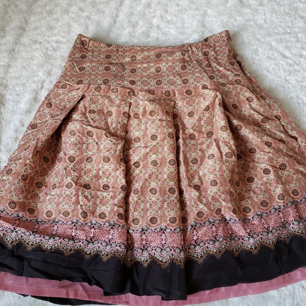 boho style skirt , side zip up size 8